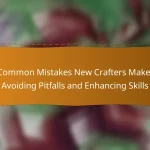 Common Mistakes New Crafters Make: Avoiding Pitfalls and Enhancing Skills