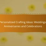 Personalized Crafting Ideas: Weddings, Anniversaries and Celebrations