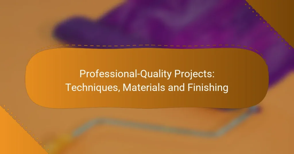 Professional-Quality Projects: Techniques, Materials and Finishing