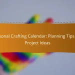 Seasonal Crafting Calendar: Planning Tips and Project Ideas