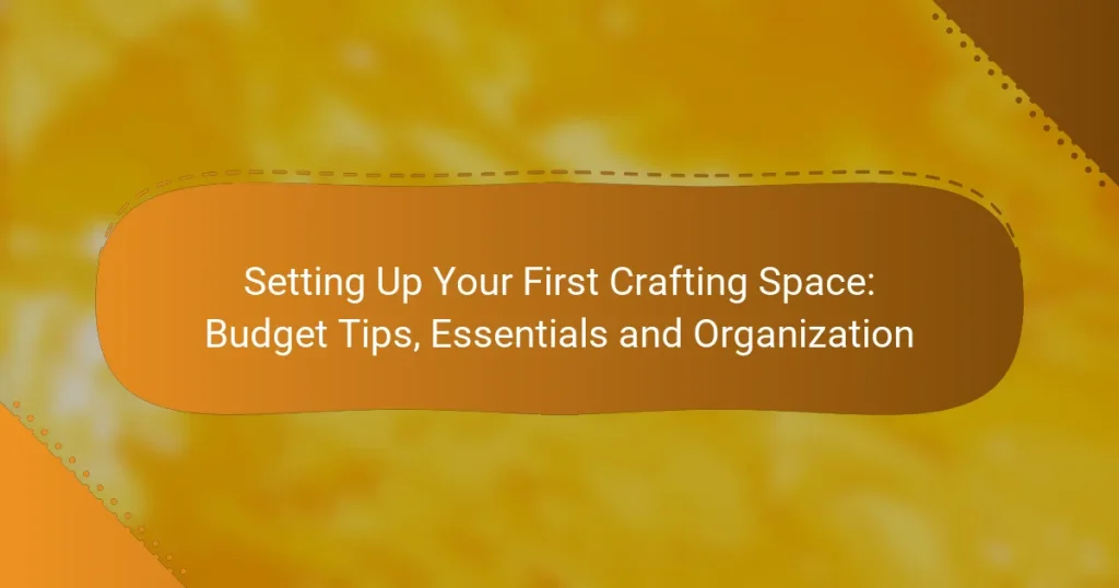 Setting Up Your First Crafting Space: Budget Tips, Essentials and Organization