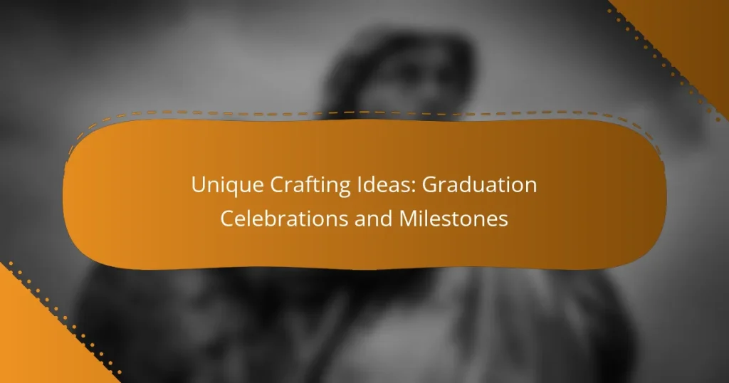 Unique Crafting Ideas: Graduation Celebrations and Milestones
