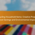 Upcycling Household Items: Creative Projects, Cost Savings and Environmental Impact
